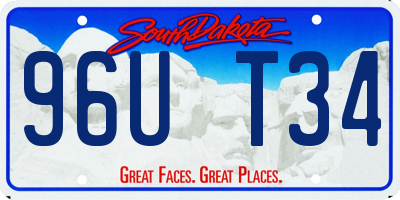 SD license plate 96UT34