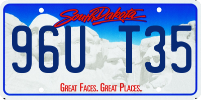 SD license plate 96UT35