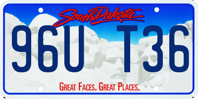 SD license plate 96UT36