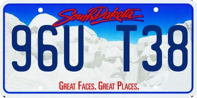 SD license plate 96UT38