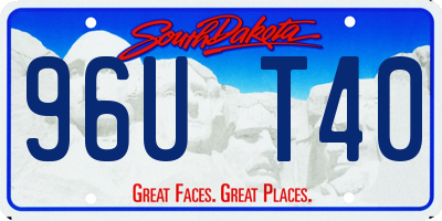 SD license plate 96UT40