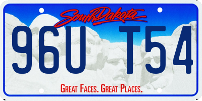 SD license plate 96UT54