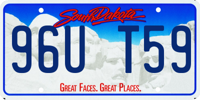 SD license plate 96UT59
