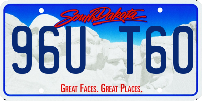 SD license plate 96UT60