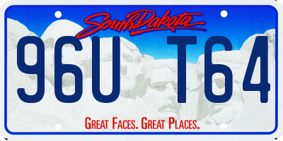 SD license plate 96UT64