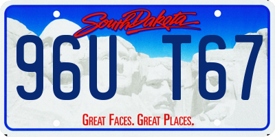 SD license plate 96UT67