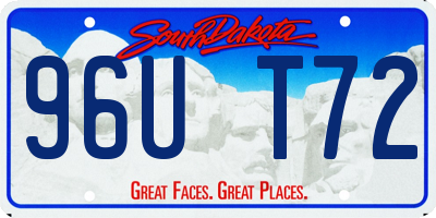 SD license plate 96UT72