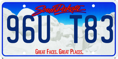 SD license plate 96UT83