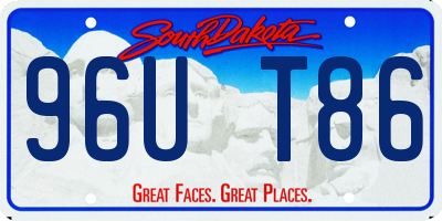 SD license plate 96UT86