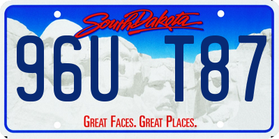 SD license plate 96UT87