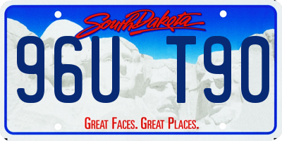 SD license plate 96UT90