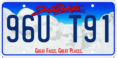SD license plate 96UT91