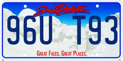 SD license plate 96UT93
