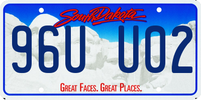 SD license plate 96UU02