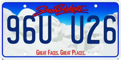 SD license plate 96UU26