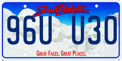 SD license plate 96UU30