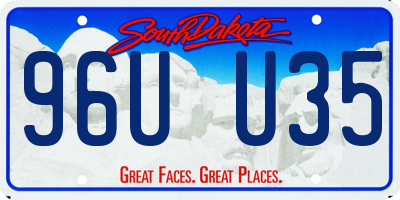 SD license plate 96UU35