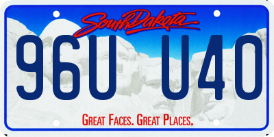 SD license plate 96UU40