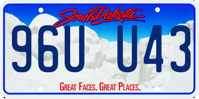 SD license plate 96UU43
