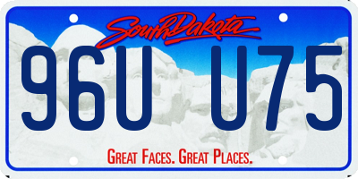 SD license plate 96UU75