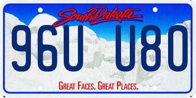 SD license plate 96UU80