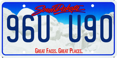 SD license plate 96UU90