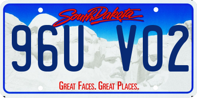 SD license plate 96UV02
