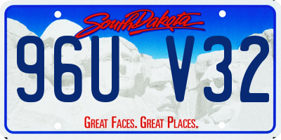 SD license plate 96UV32