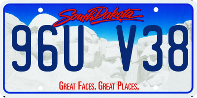 SD license plate 96UV38
