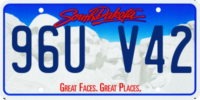 SD license plate 96UV42