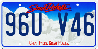 SD license plate 96UV46
