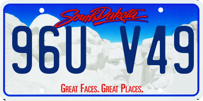 SD license plate 96UV49