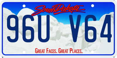 SD license plate 96UV64