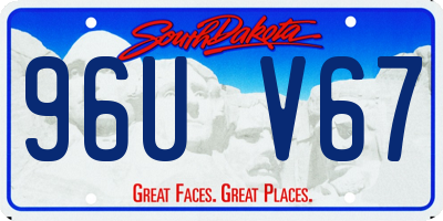 SD license plate 96UV67
