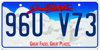 SD license plate 96UV73