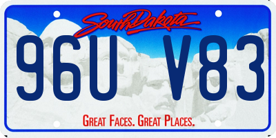 SD license plate 96UV83