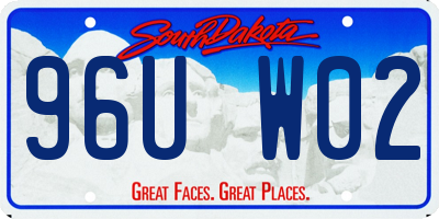 SD license plate 96UW02