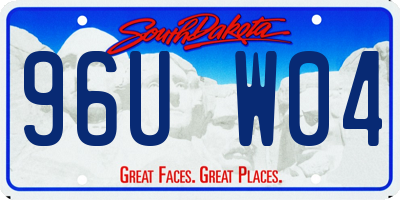 SD license plate 96UW04