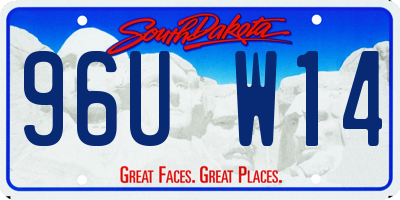 SD license plate 96UW14