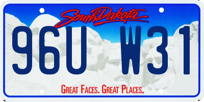 SD license plate 96UW31