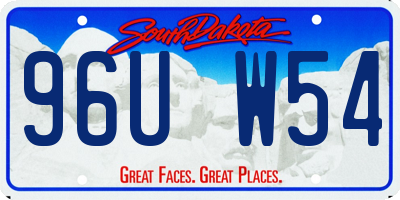 SD license plate 96UW54