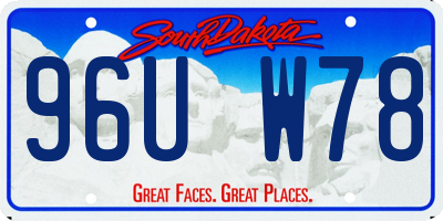 SD license plate 96UW78