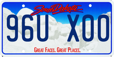 SD license plate 96UX00