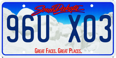 SD license plate 96UX03
