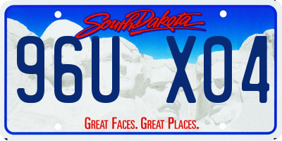 SD license plate 96UX04