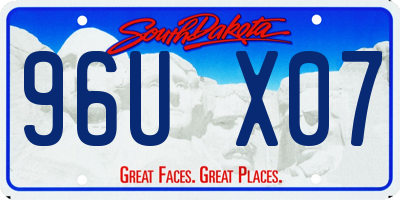 SD license plate 96UX07