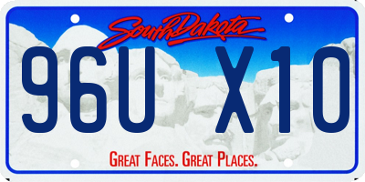 SD license plate 96UX10