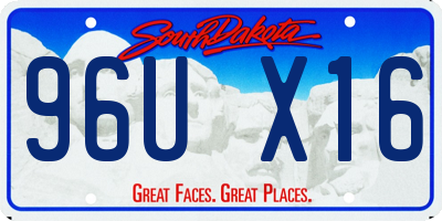 SD license plate 96UX16