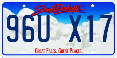 SD license plate 96UX17