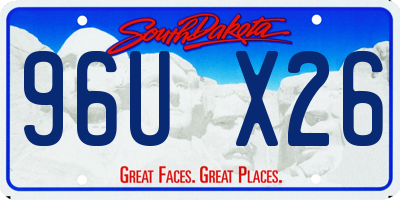 SD license plate 96UX26